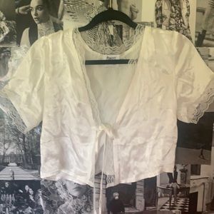 Tie white top from princess polly